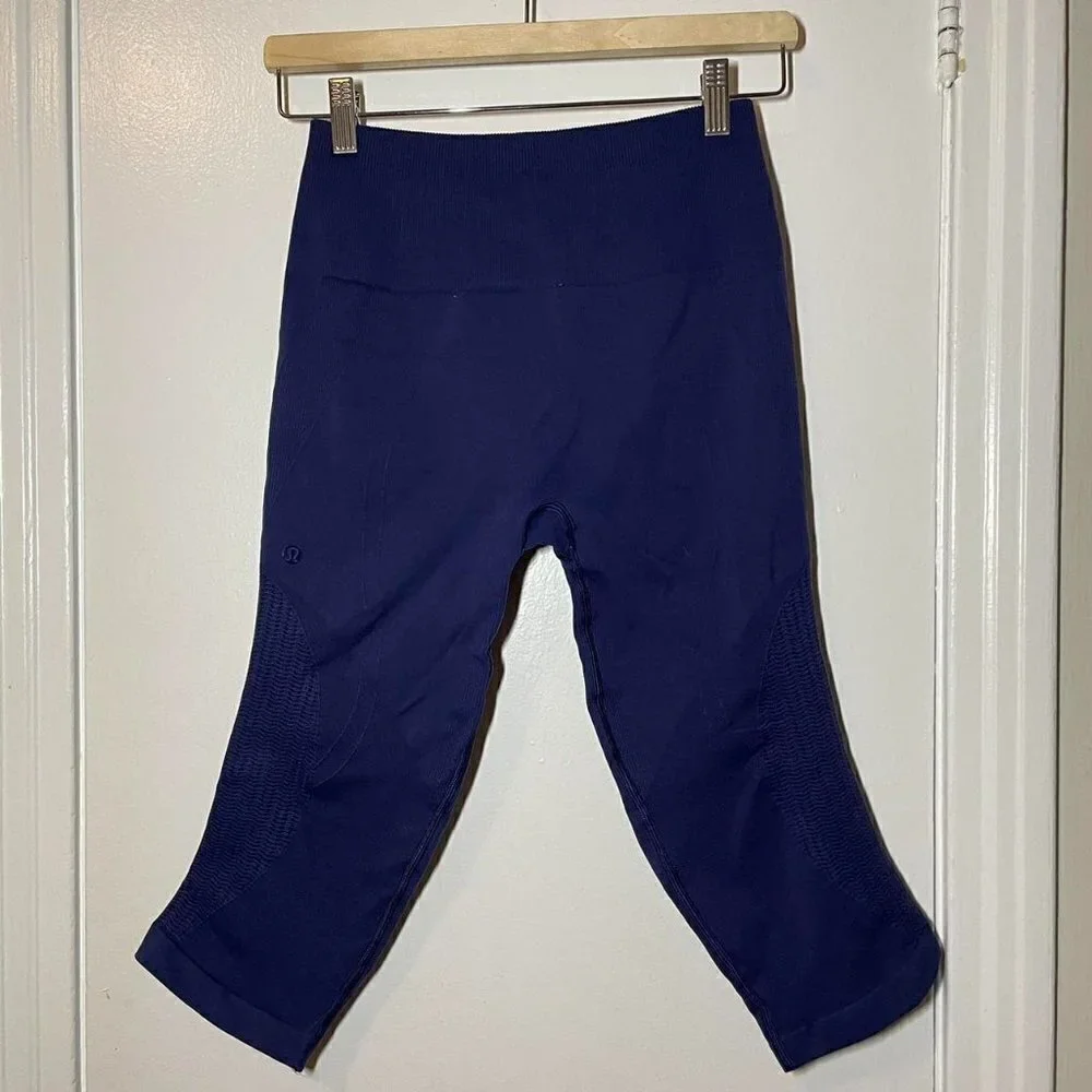 LULULEMON Flow & Go Crop Hero Blue - Picture 6 of 7